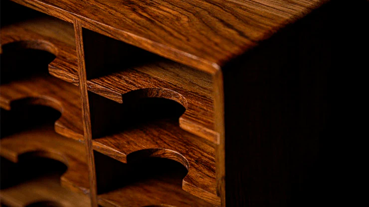 15 Deck Rosewood Wooden Playing Cards Cabinet Display - Image 4