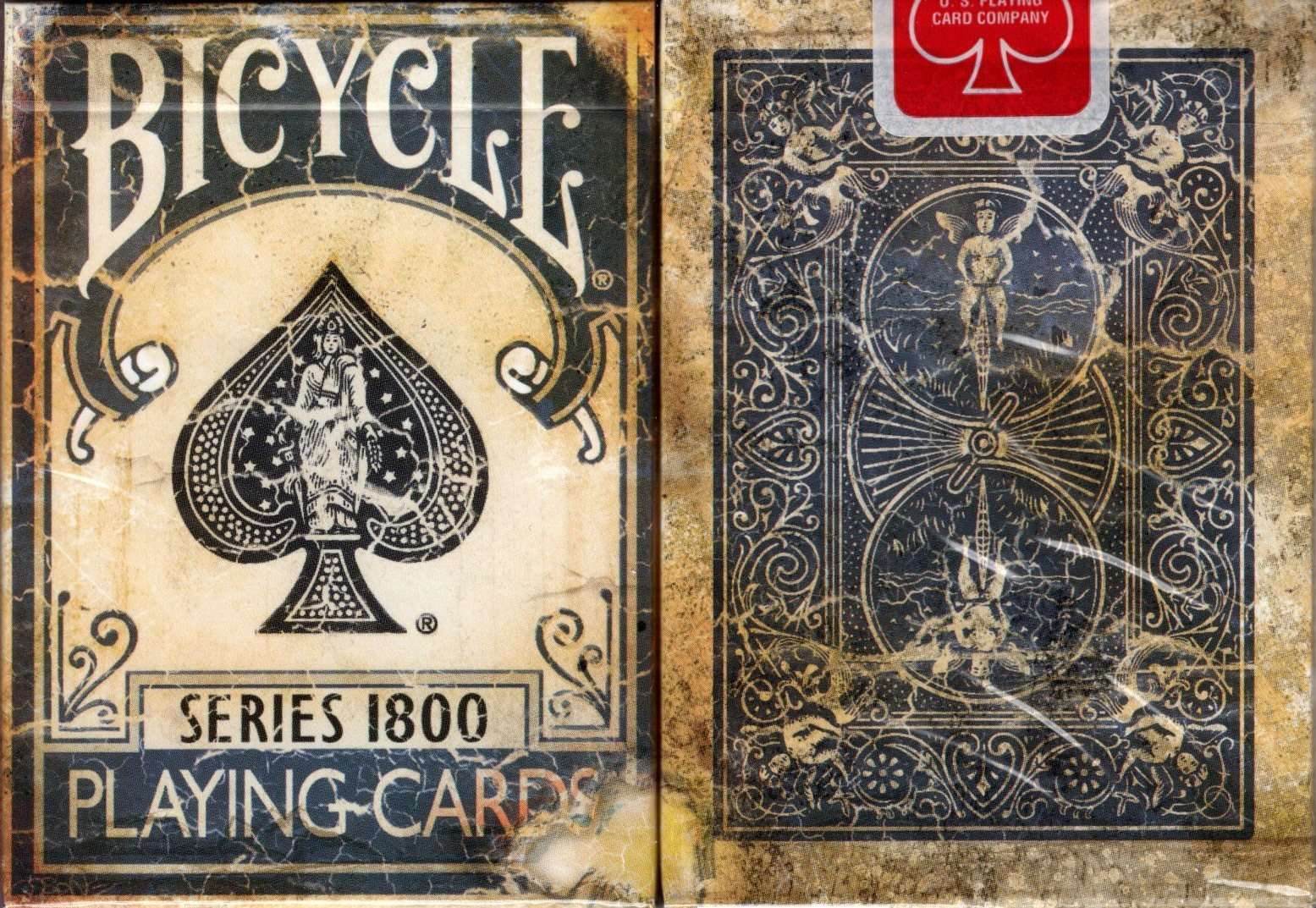1800 Vintage Blue Bicycle Playing Cards