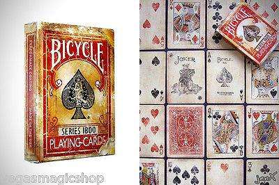 1800 Vintage Red Bicycle Playing Cards Deck - Image 2
