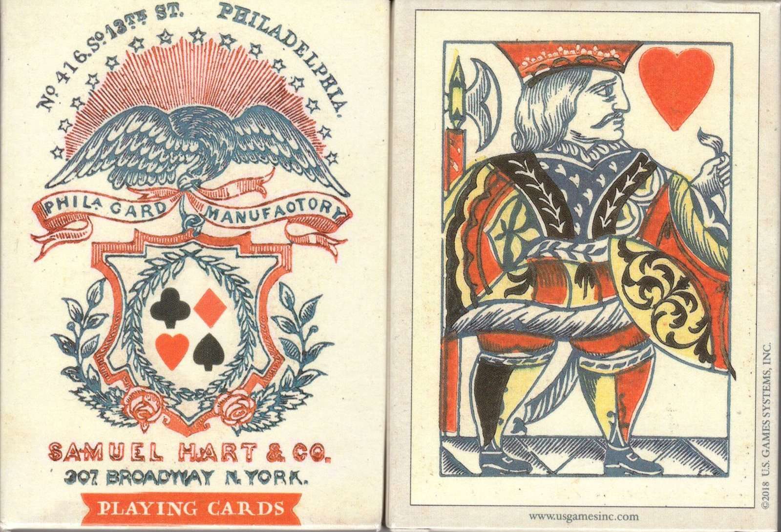 1858 Samuel Hart Reproduction Playing Cards USGS