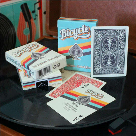 1980's Retro Bicycle Playing Cards 2 Deck Set - Image 3