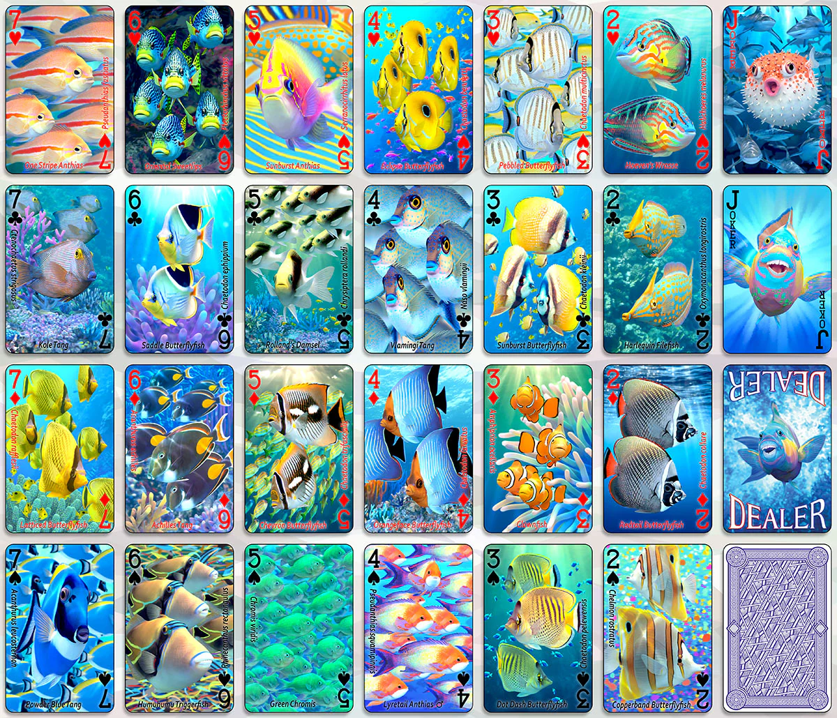 3D Playing Cards - Tropical Fish - Image 3