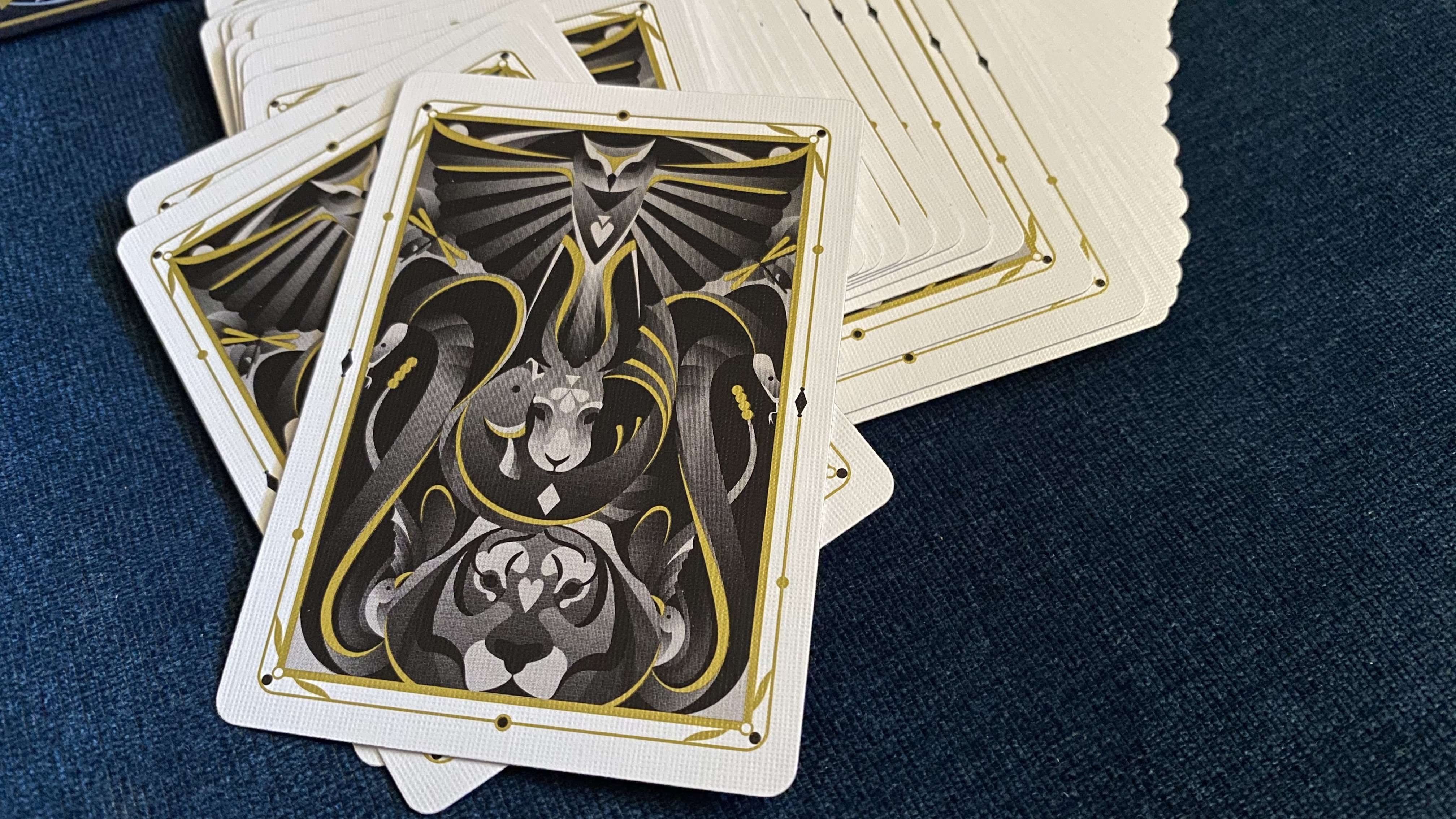 5th Kingdom Black Gold Gilded Playing Cards USPCC - Image 9