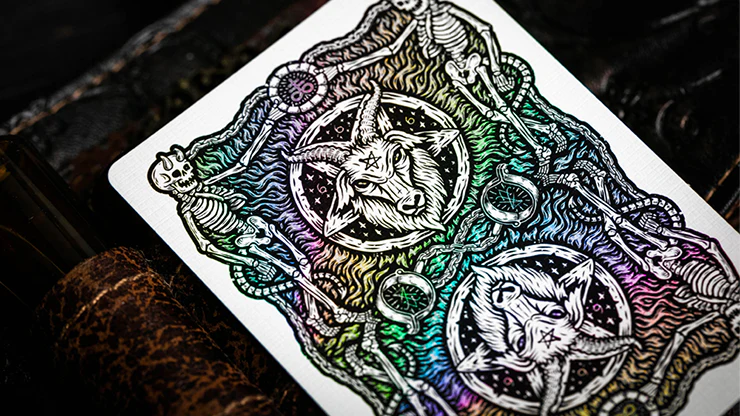 666 Dark Reserves Holographic Foiled Edition Playing Cards Cartamundi - Image 3