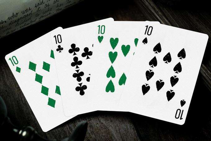 666 Emerald Hellfire & Purple Inferno Playing Cards 2 Deck Set Cartamundi - Image 3