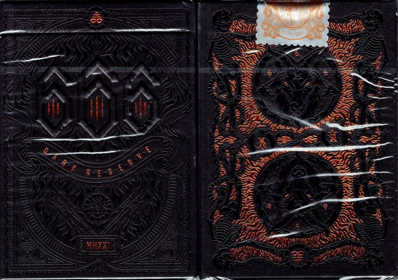 666 Hell-Forged Bronze Dark Reserve Playing Cards Cartamundi