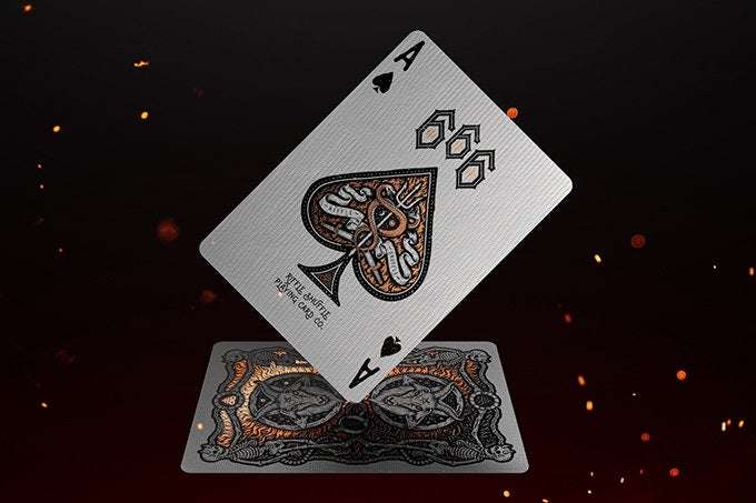 666 Hell-Forged Bronze Dark Reserve Playing Cards Cartamundi - Image 2