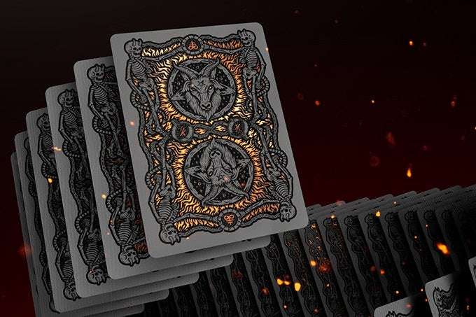 666 Hell-Forged Bronze Dark Reserve Playing Cards Cartamundi - Image 3