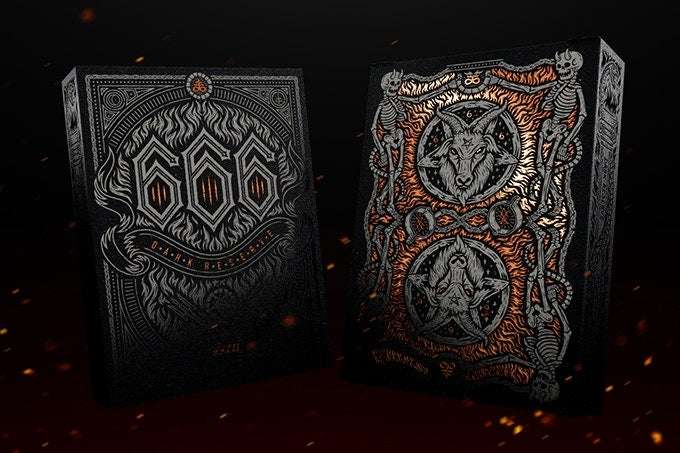 666 Hell-Forged Bronze Dark Reserve Playing Cards Cartamundi - Image 4