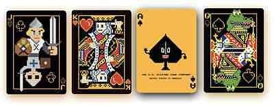 8-Bit Black Pixelated Bicycle Playing Cards Deck - Image 2