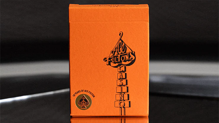 Ace Fulton's 10 Year Anniversary Orange Playing Cards USPCC - Image 7