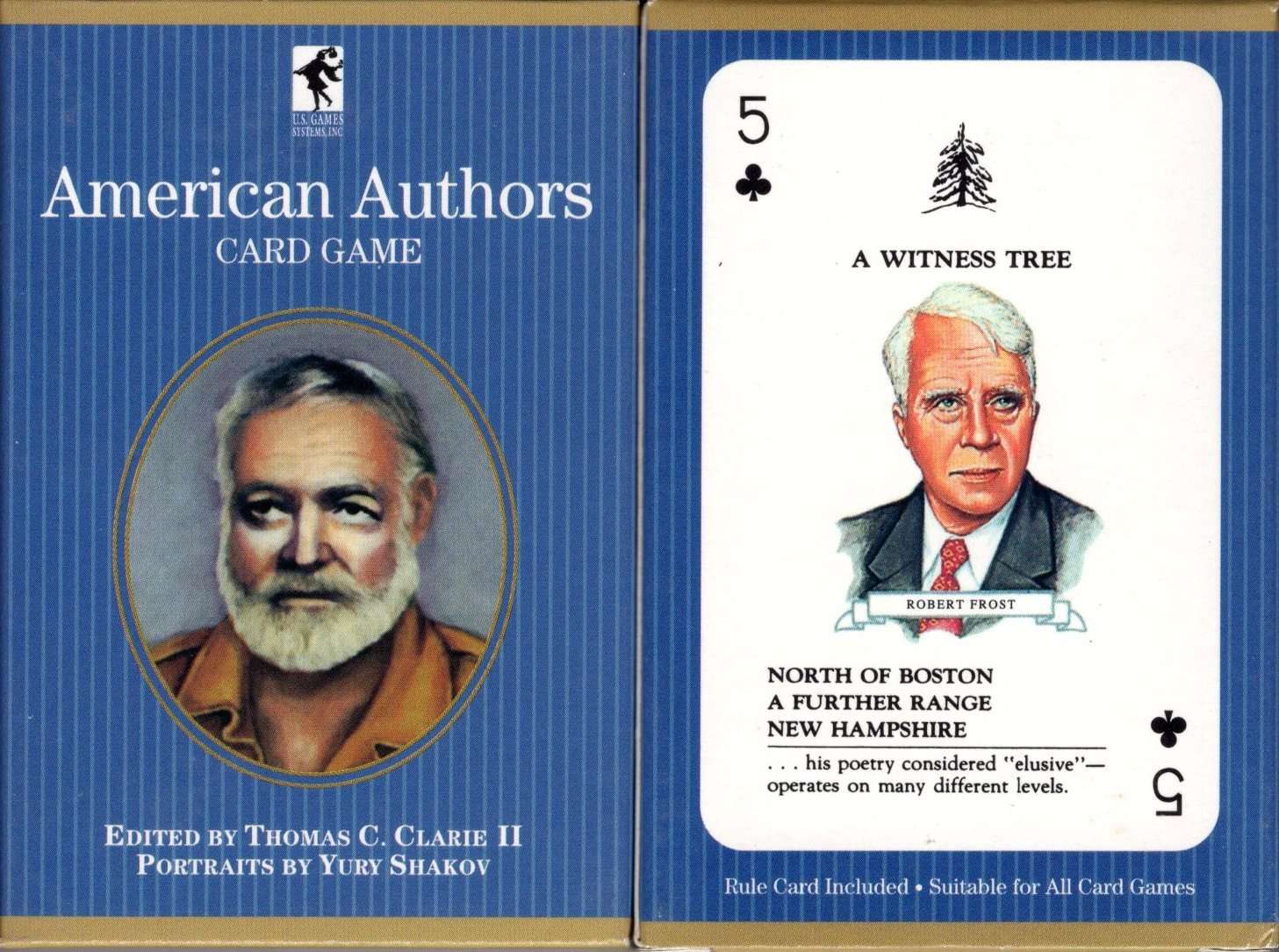American Authors Playing Cards USGS