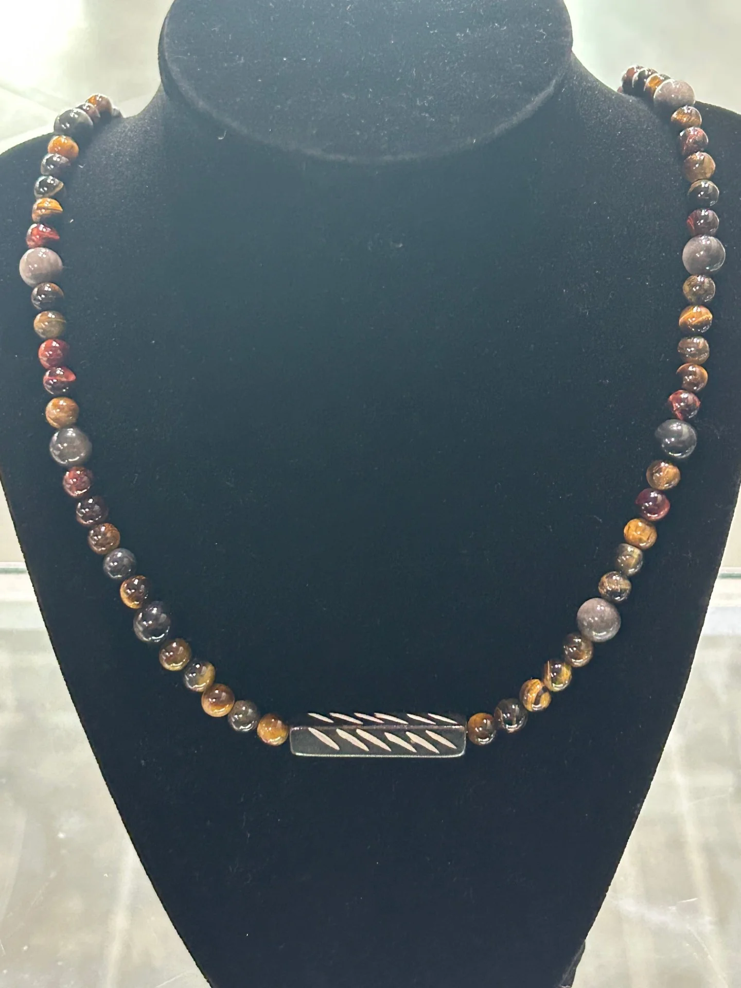 Triple Tiger’s Eye Homemade Necklace