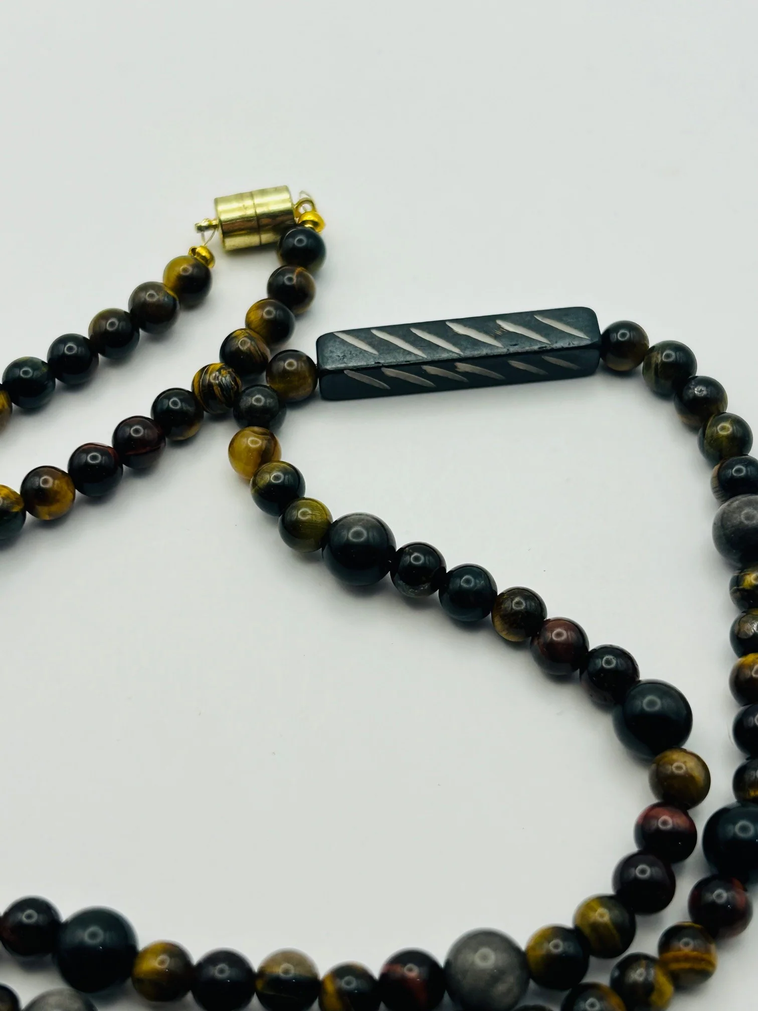 Triple Tiger’s Eye Homemade Necklace - Image 3