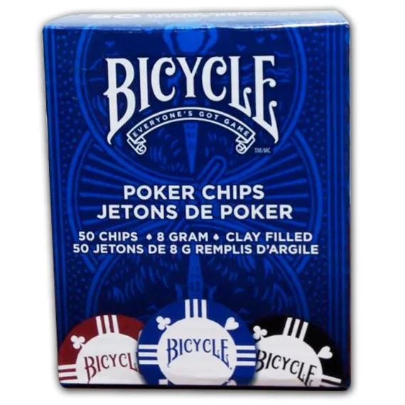 Bicycle 8 Gram Clay Filled Poker Chips - 50 Count Set - Image 2