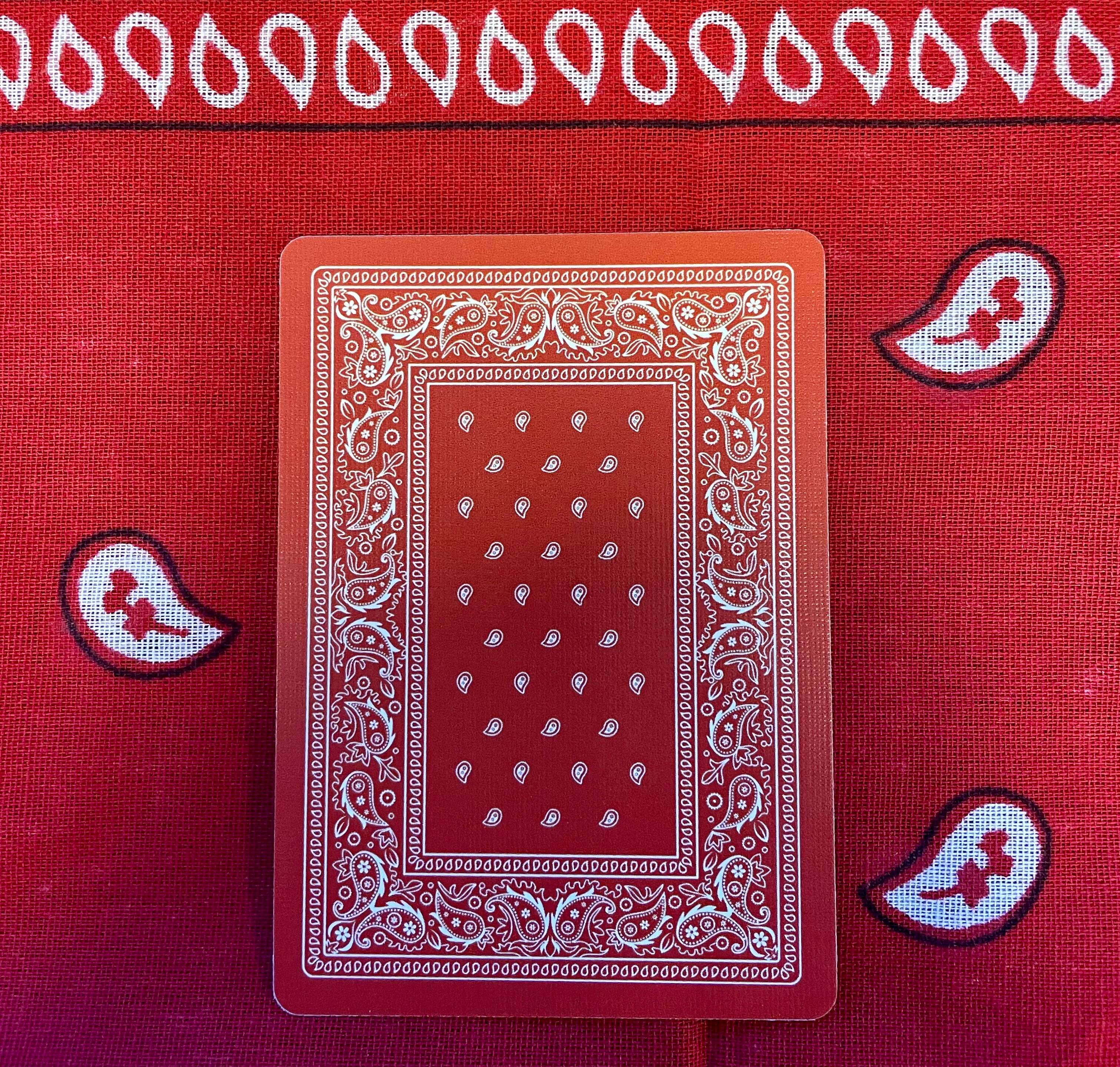 Bicycle Bandana Gilded Playing Cards - Sun Bleached Crimson - Image 6