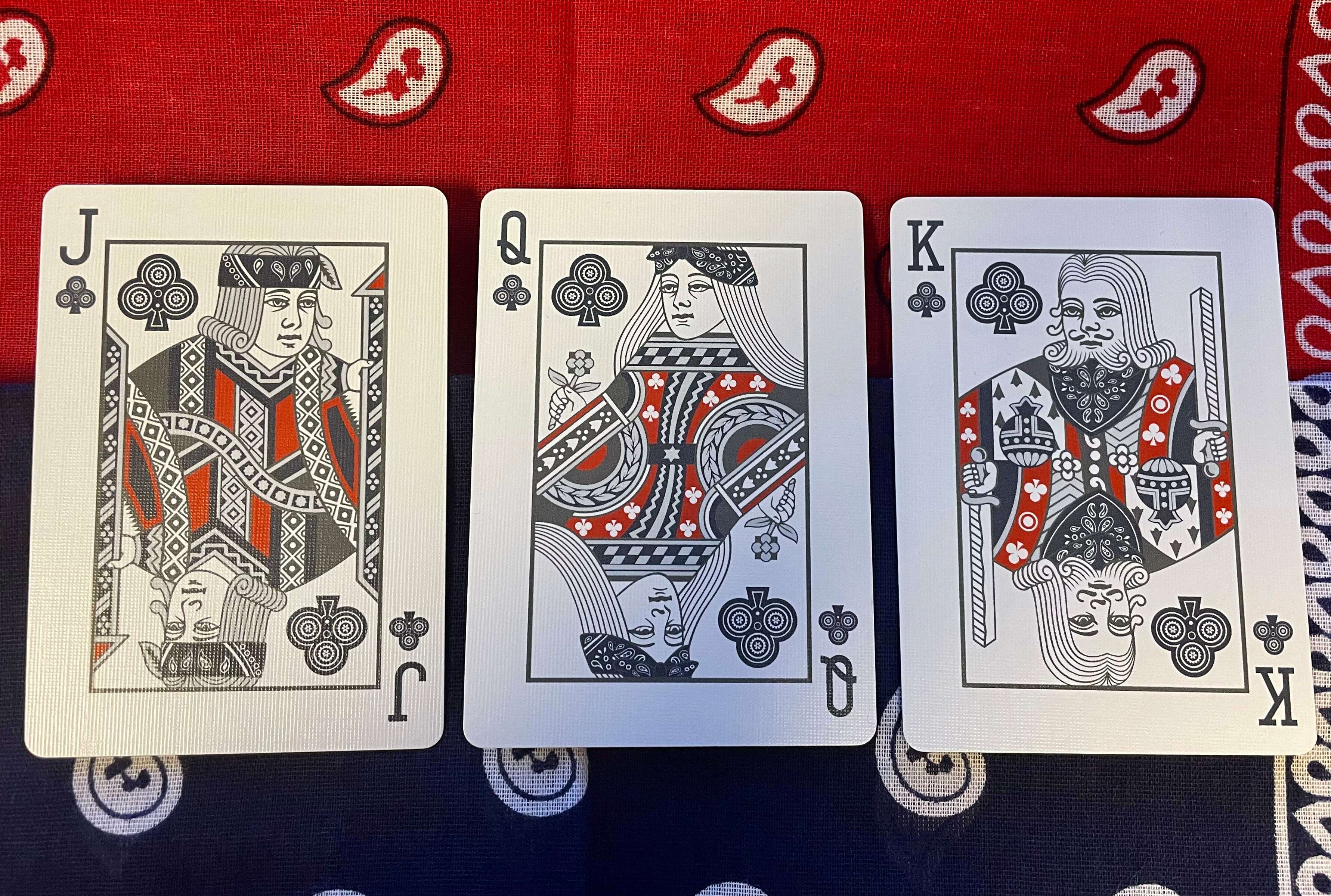 Bicycle Bandana Playing Cards - Sun Bleached Crimson - Image 4