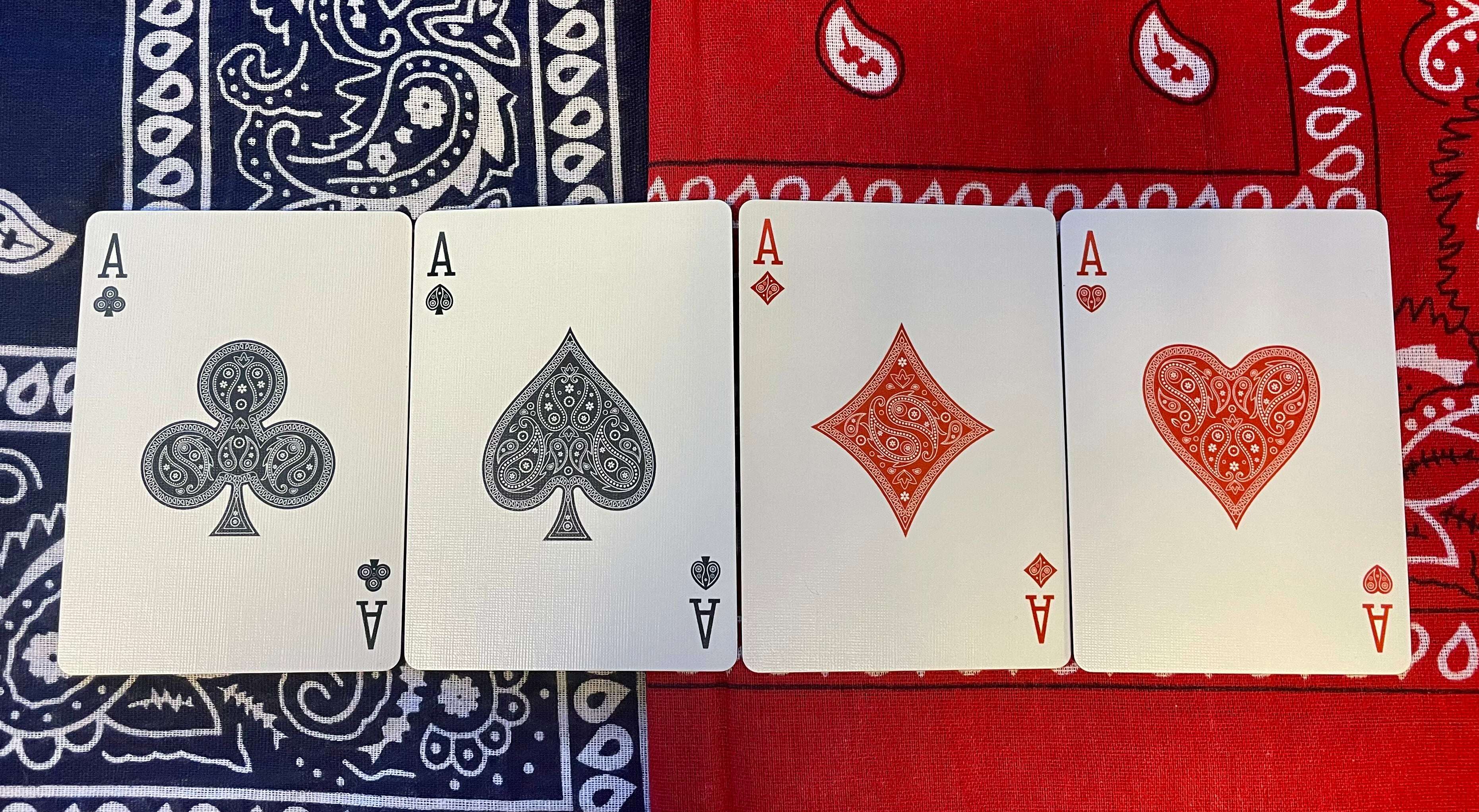 Bicycle Bandana Playing Cards - Sun Bleached Crimson - Image 8