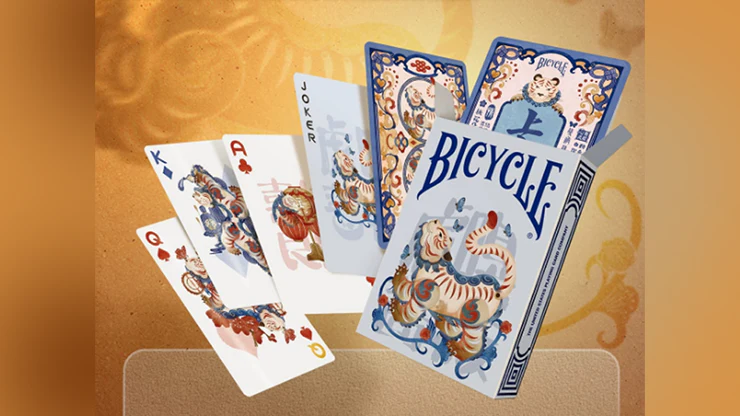 Bicycle Mascot Playing Cards - Tiger Sniffs the Rose - Image 3
