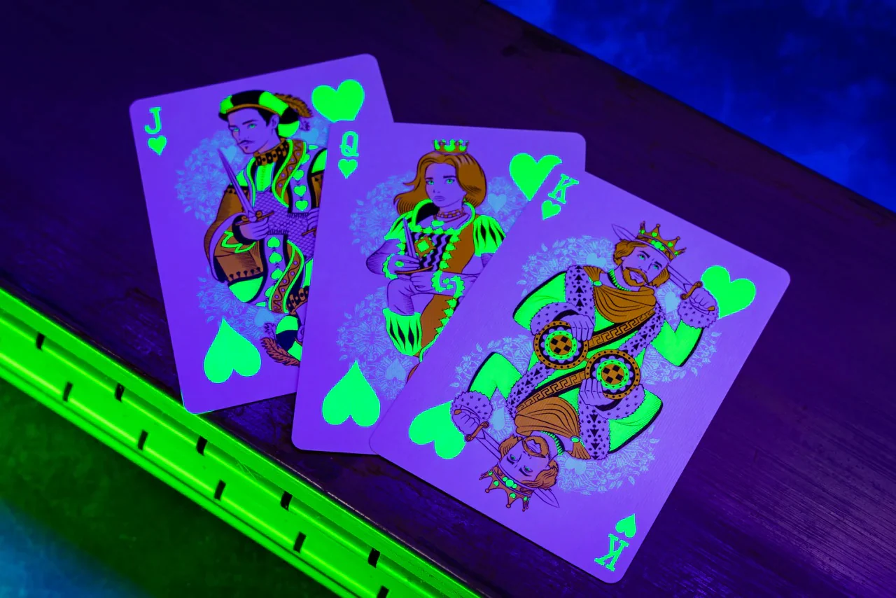 Bicycle Neon Rider Back Green-Glo Deck Playing Cards - Limited Edition - Image 6