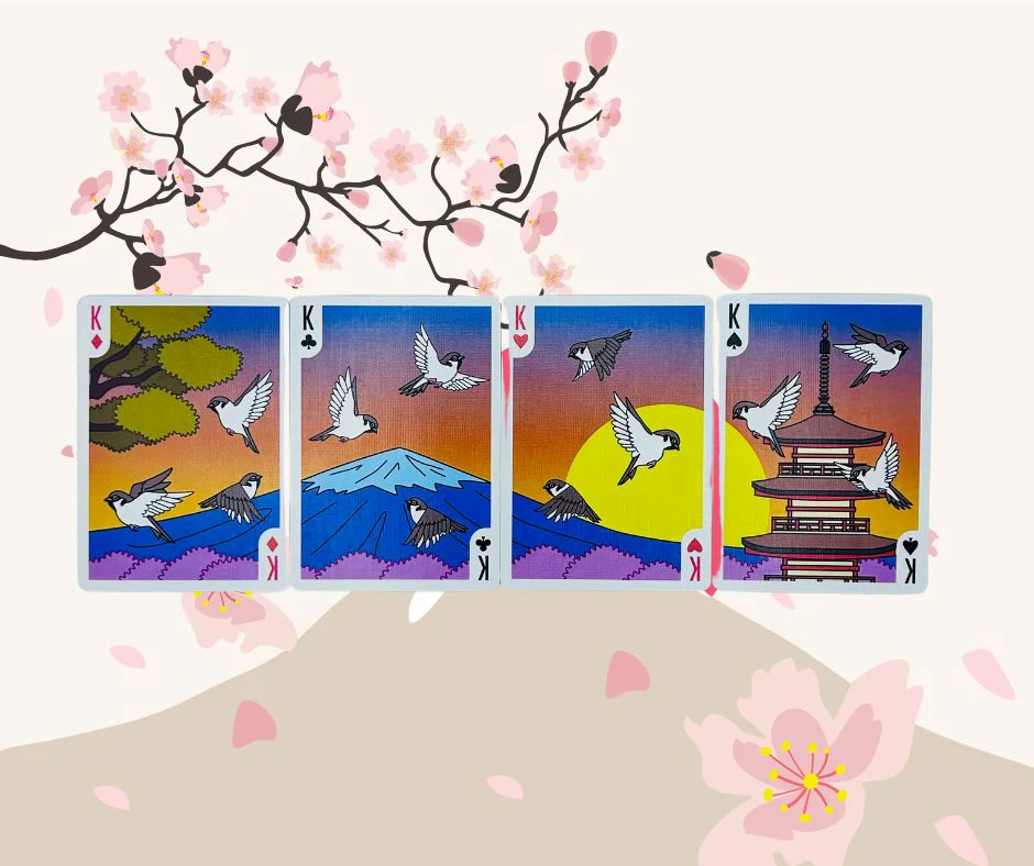 Bicycle Sparrow Hanafuda Fusion Edition Playing Cards – Japanese-Inspired Deck for Poker, Rummy & Hanafuda Games - Image 3