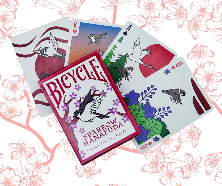 Bicycle Sparrow Hanafuda Fusion Edition Playing Cards – Japanese-Inspired Deck for Poker, Rummy & Hanafuda Games - Image 4
