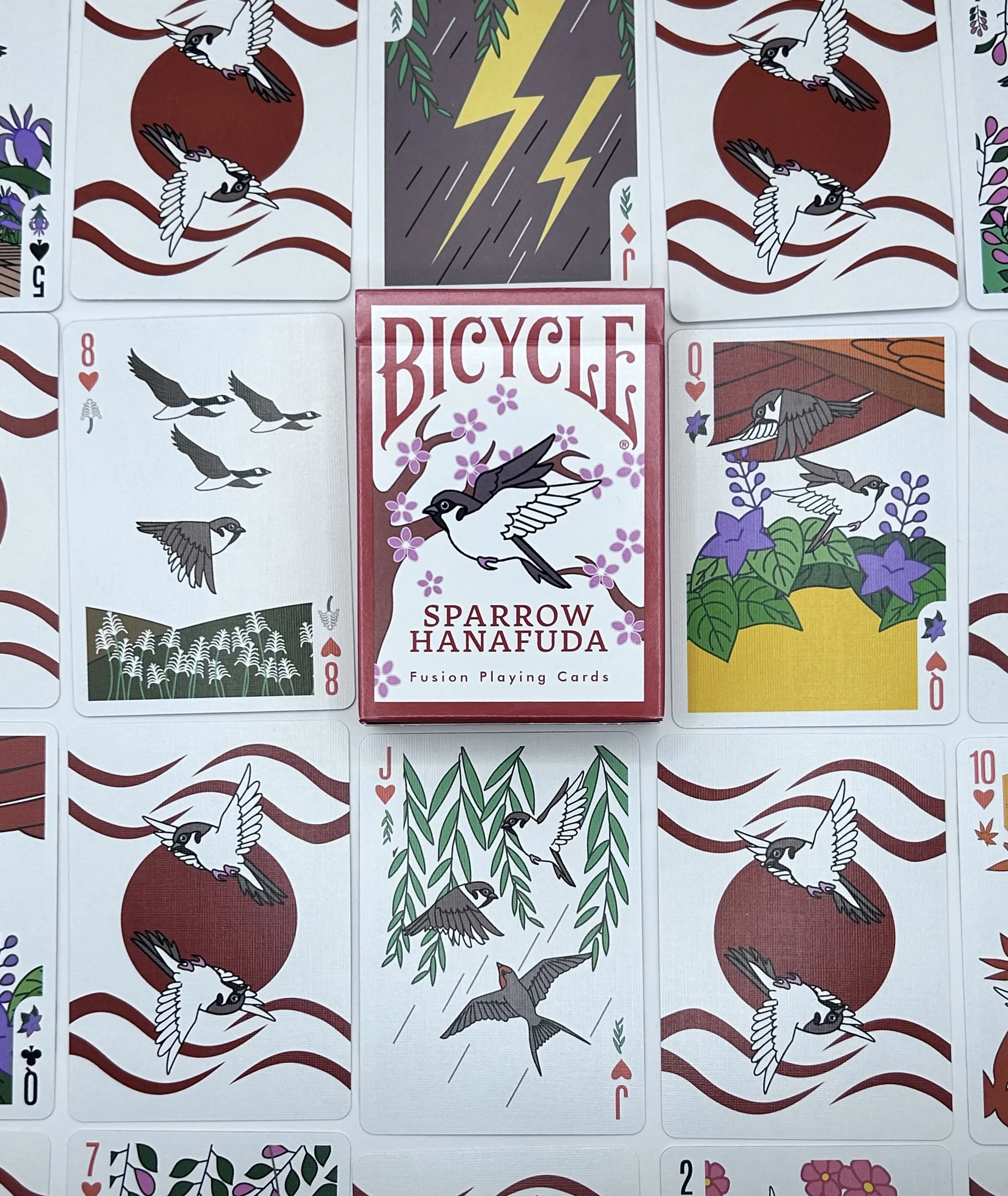 Bicycle Sparrow Hanafuda Fusion Edition Playing Cards – Japanese-Inspired Deck for Poker, Rummy & Hanafuda Games - Image 5