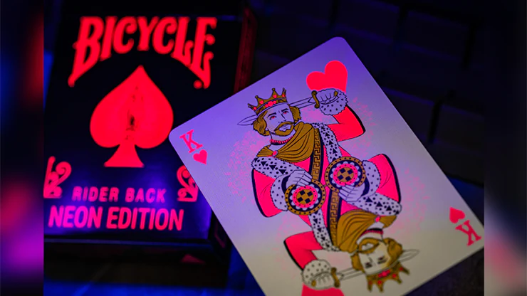 Bicycle Star-Fire Pink Neon Playing Cards with Numbered Seal - Image 2