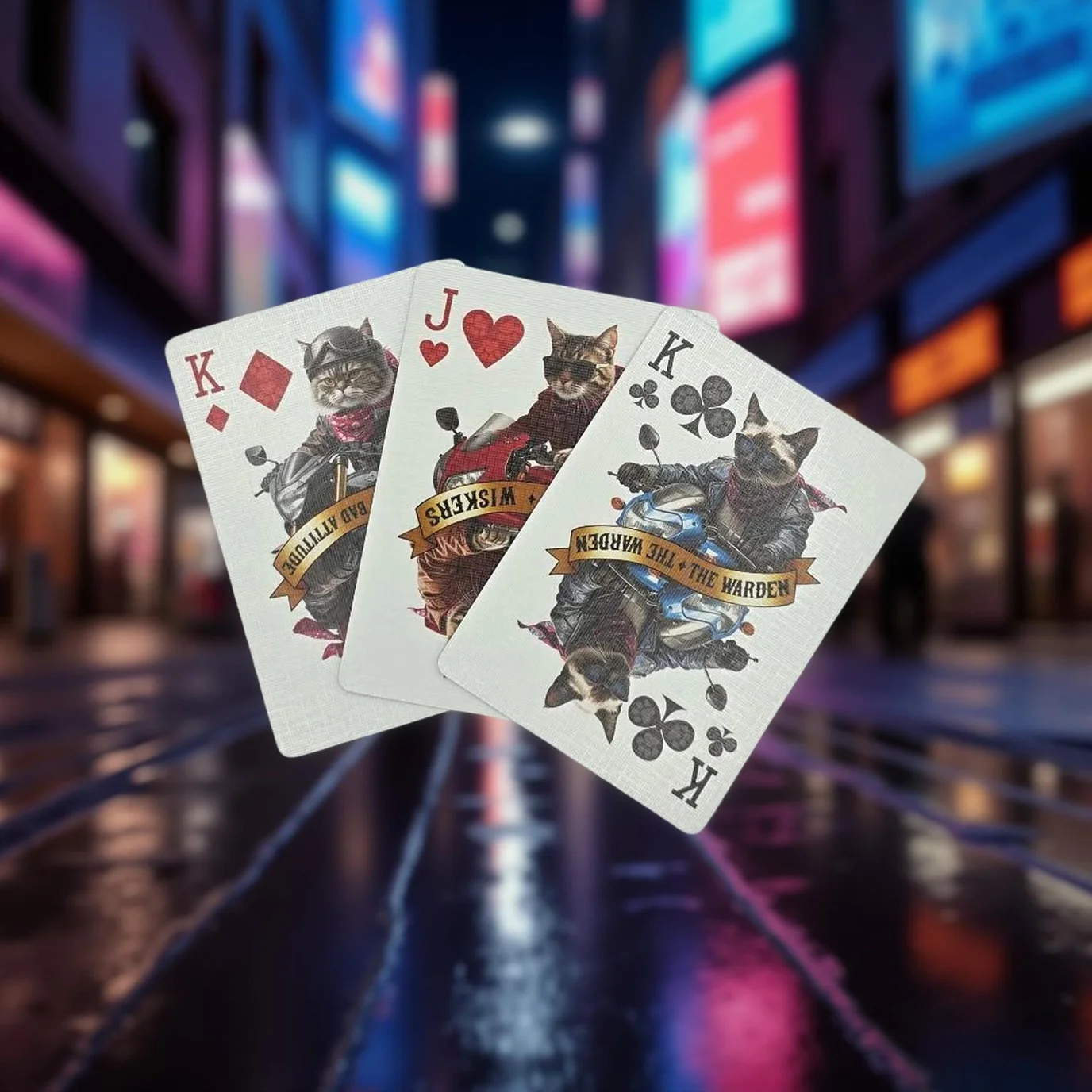 Biker Cats Playing Cards - Image 3