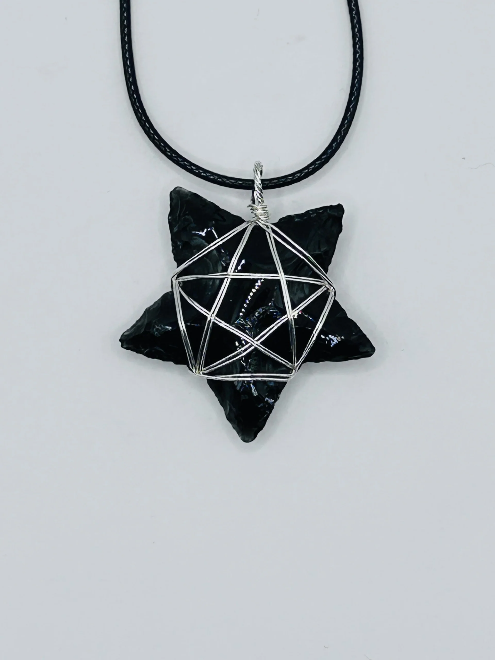 Black Obsidian Star Necklace - Image 3