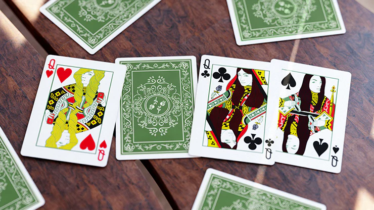 Black Roses 2nd Edition Green Playing Cards USPCC - Image 3