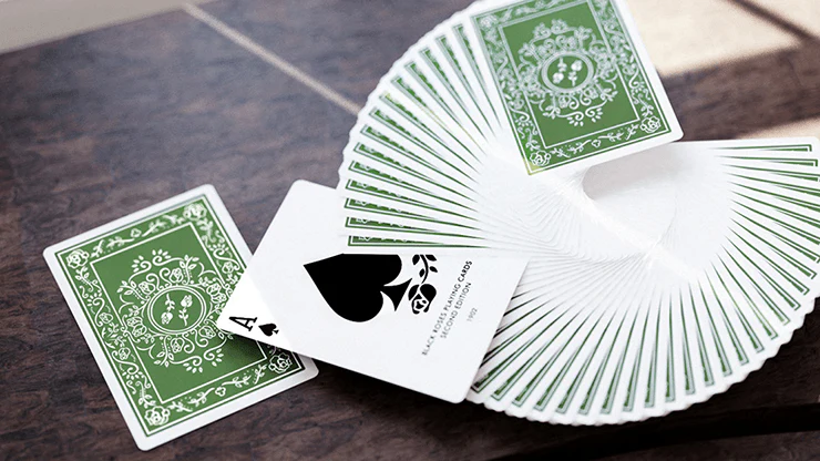 Black Roses 2nd Edition Green Playing Cards USPCC - Image 5