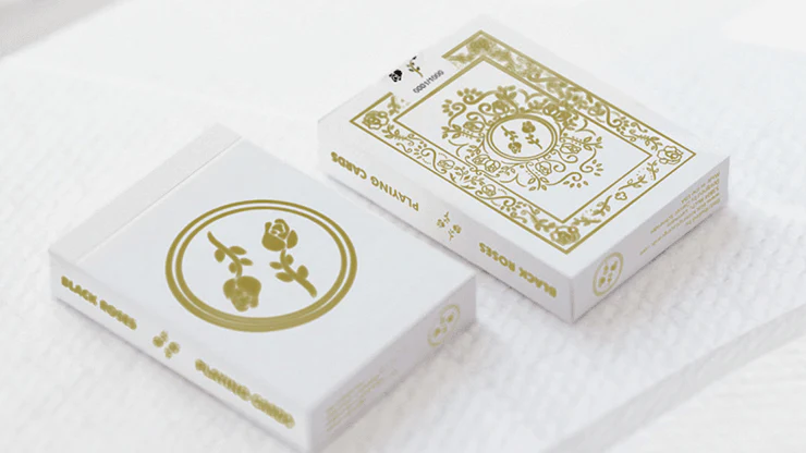 Black Roses White Gold Playing Cards USPCC - Image 4