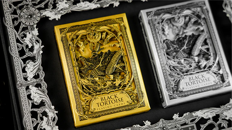 Black Tortoise Black Gold Box Set by Ark Playing Cards with Unique Serial Number - Image 2