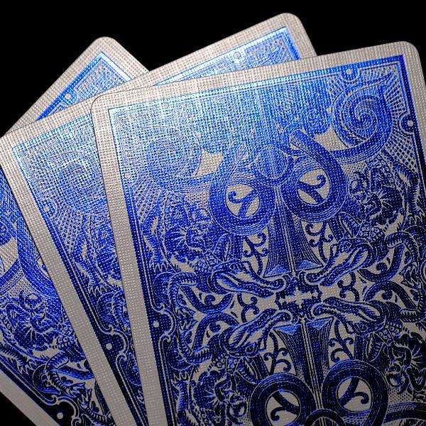 Blue Metallic Gatorbacks Playing Cards USPCC - Image 4