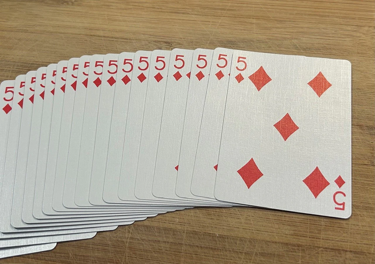Blue One-Way Forcing Deck - 5 of Diamonds - Image 2