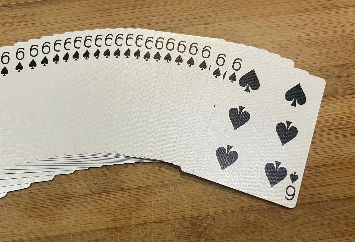 Blue One-Way Forcing Deck - 6 of Spades - Image 2
