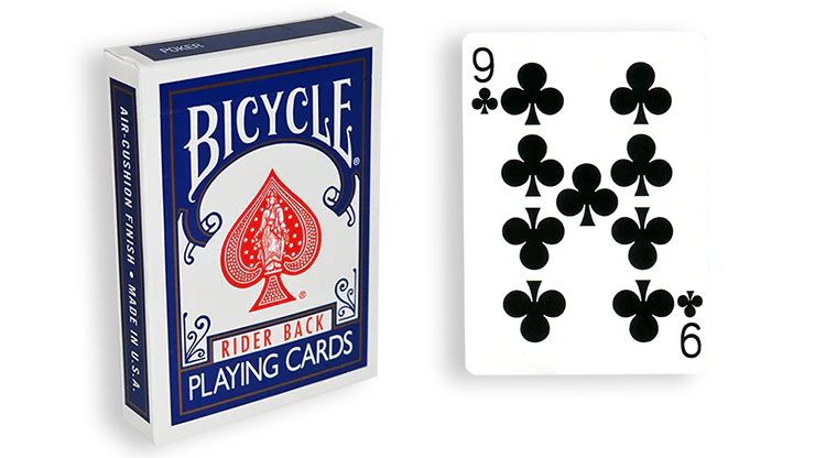 Blue One-Way Forcing Deck - 9 of Clubs