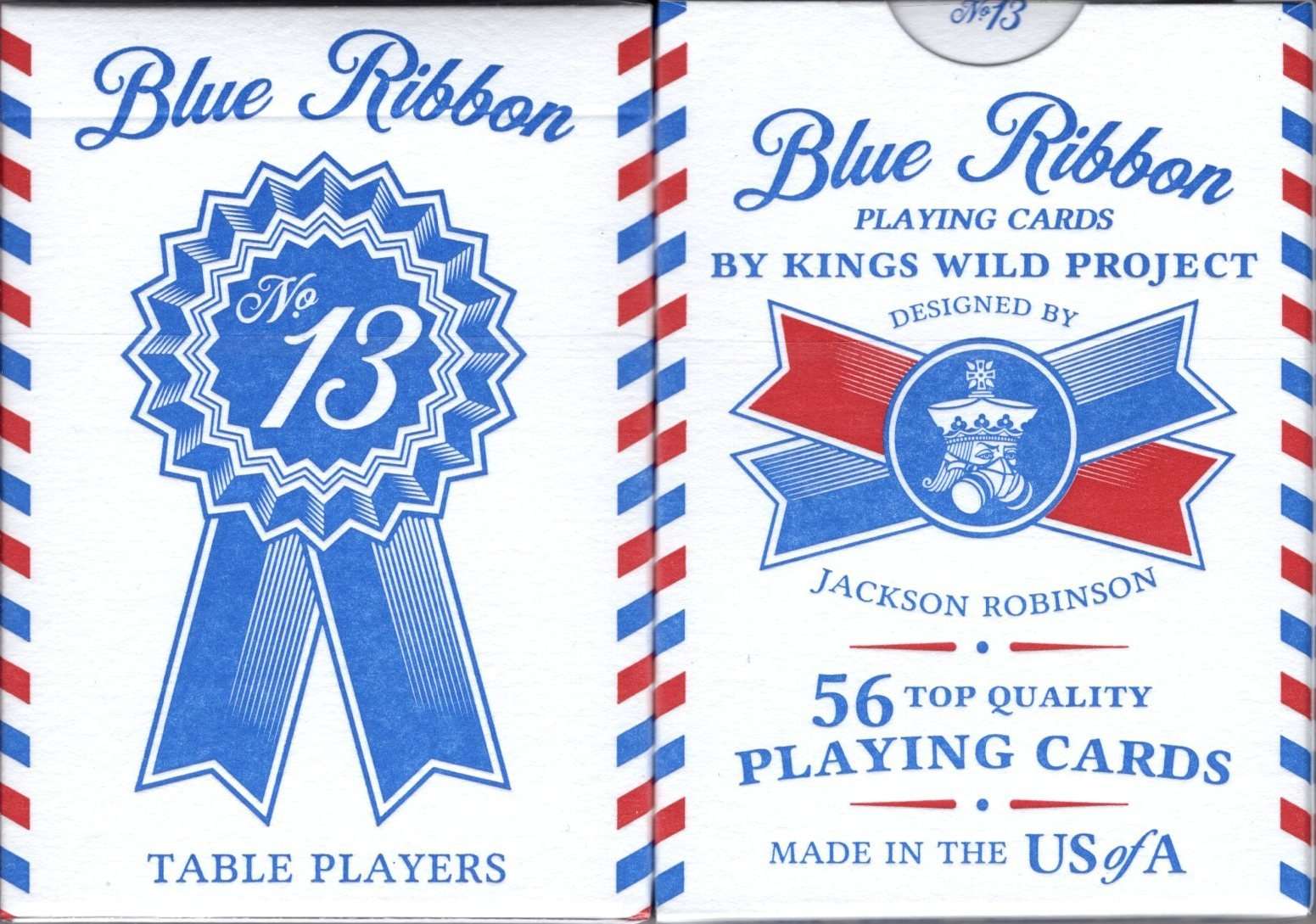 Blue Ribbon Table Players Playing Cards USPCC