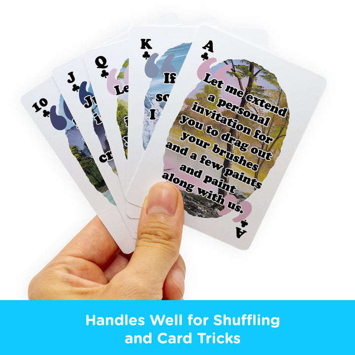 Bob Ross Quotes v2 Playing Cards Aquarius - Image 4