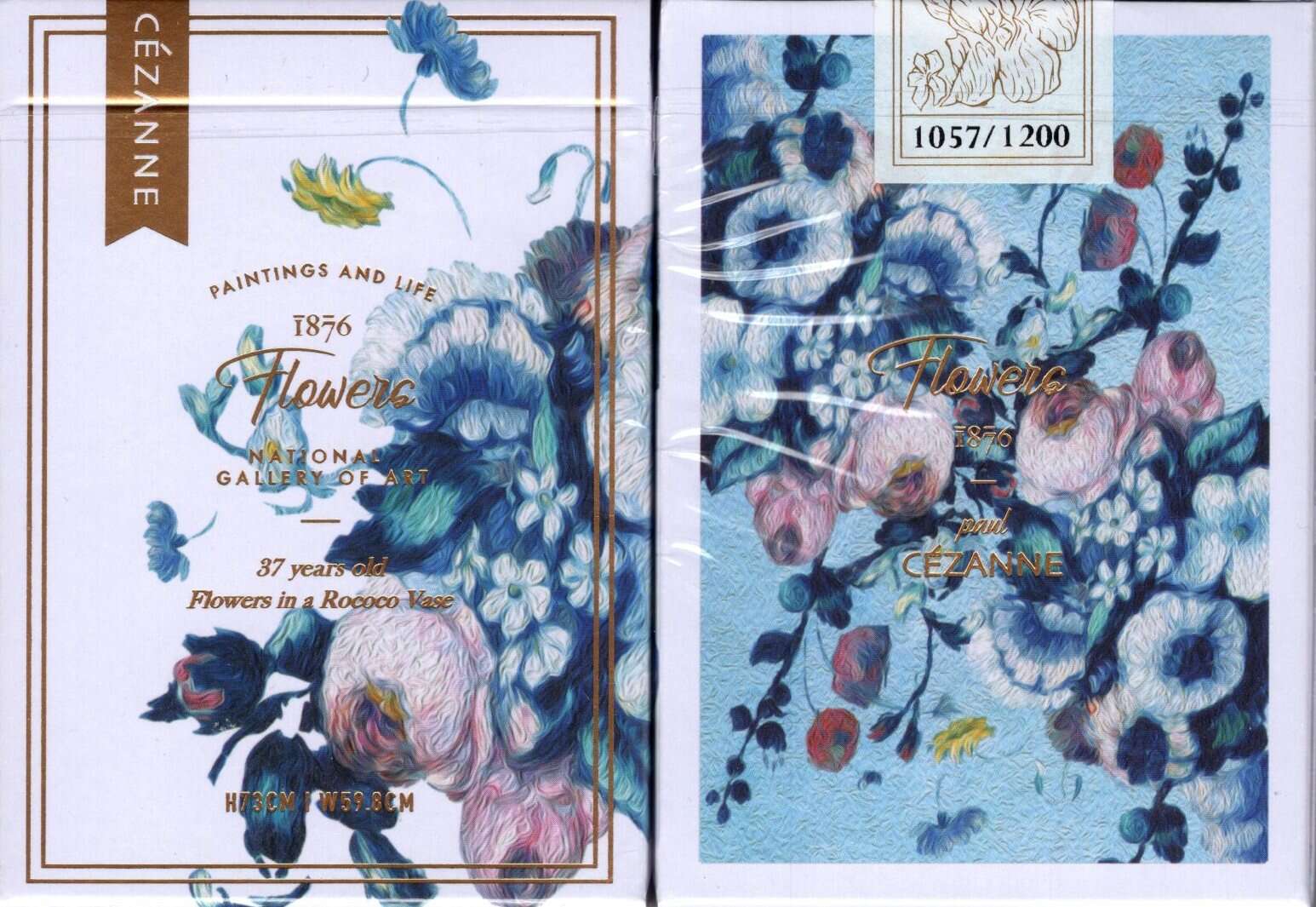 Cézanne Flower Playing Cards with Numbered Seal