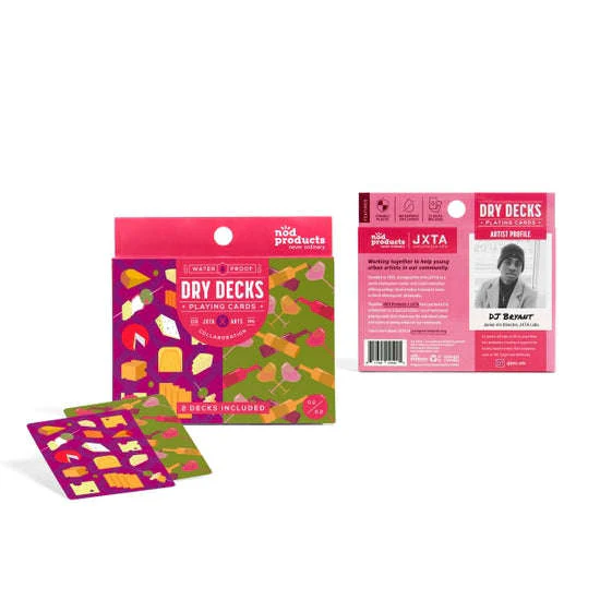 Cheesy Wine Plastic Playing Cards 2 Deck Set - Image 6