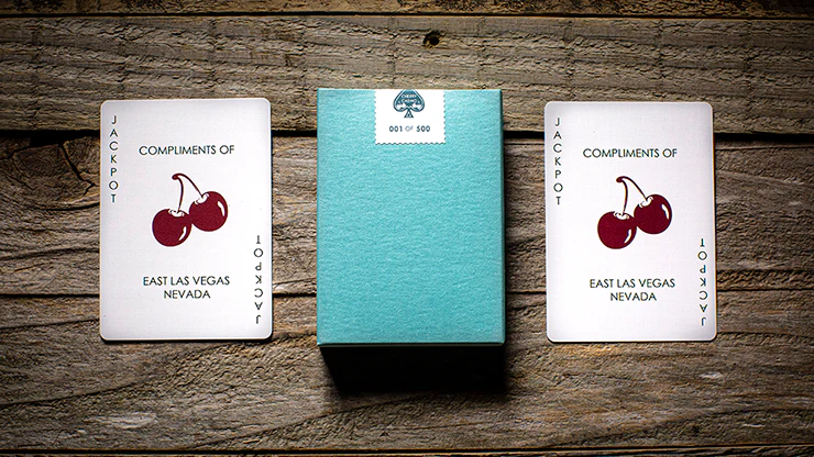 Cherry Casino House Deck Tropicana Teal Playing Cards USPCC - Image 5