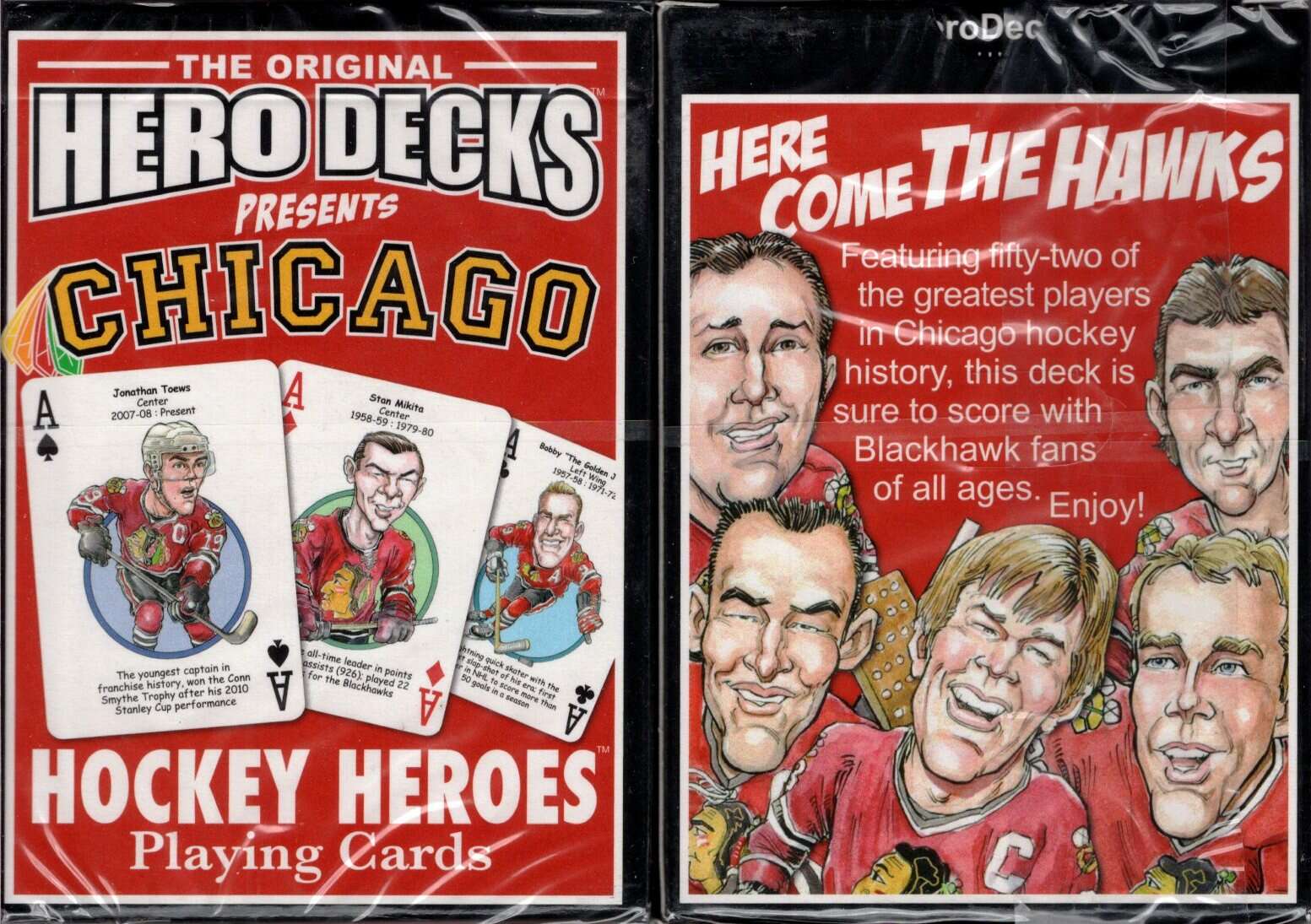 Chicago Hockey Heroes Playing Cards