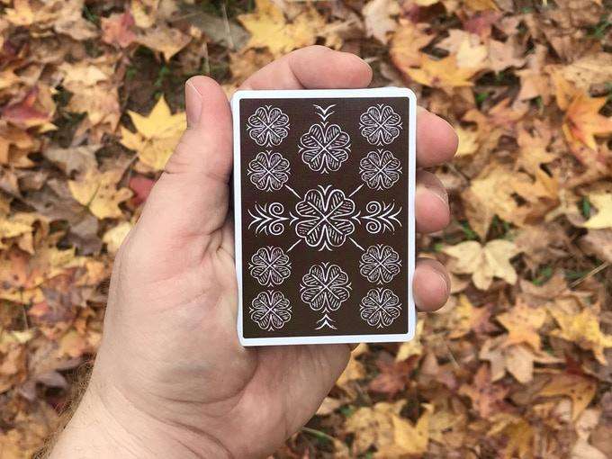 Choice Clover Back Brown Playing Cards USPCC - Image 2
