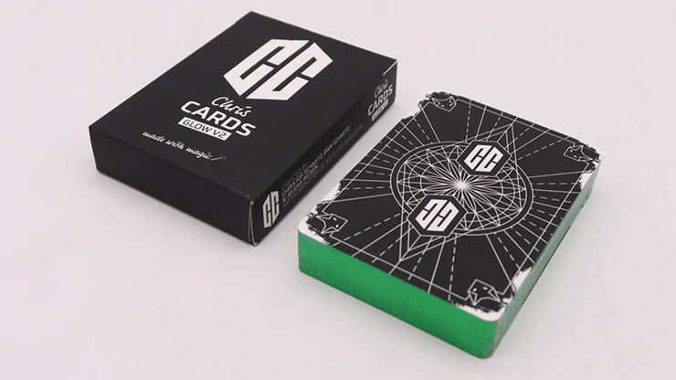 Chris Cards GLOW v2 Gilded Green Playing Cards - Image 4