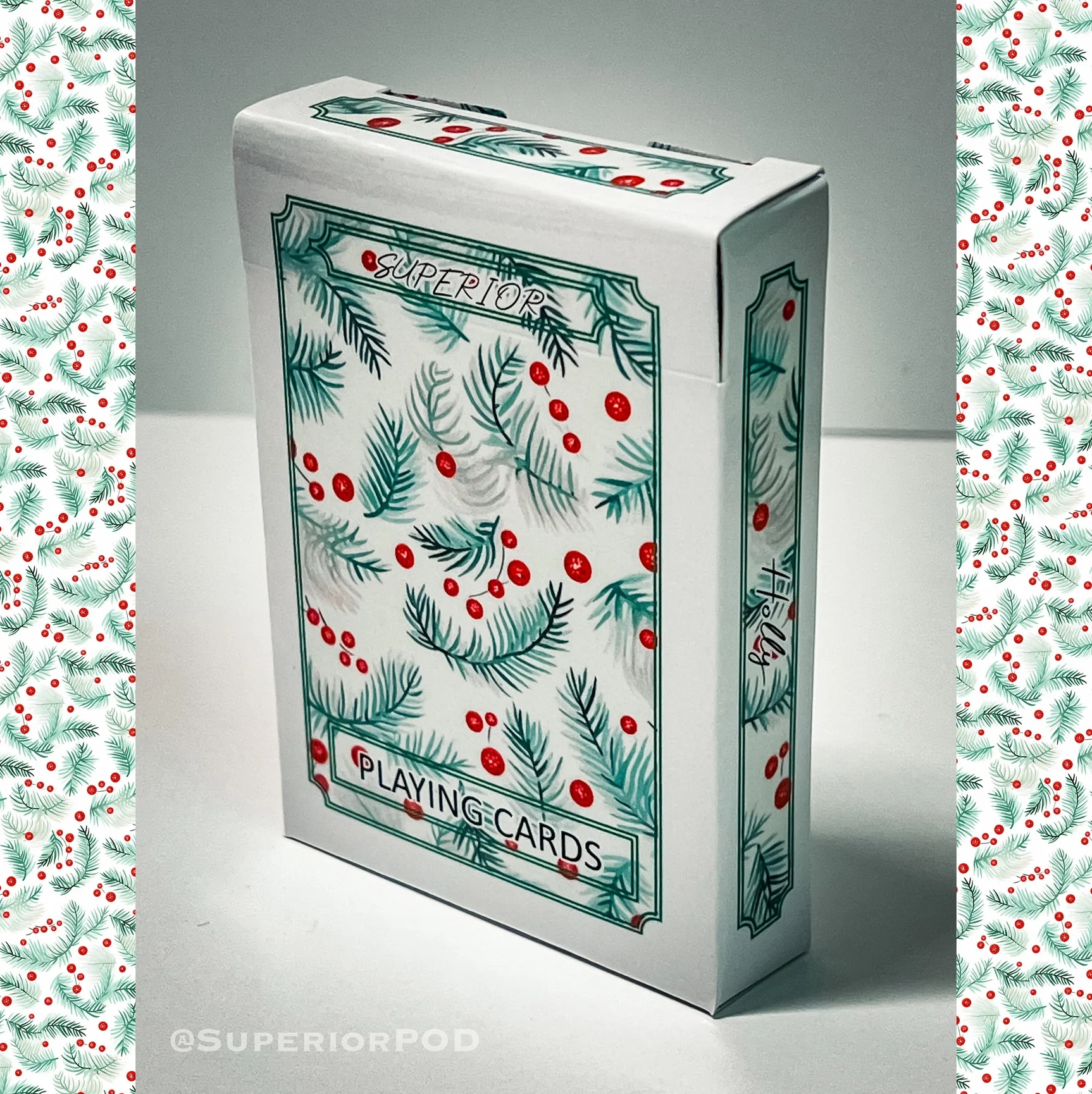 Christmas Holly Playing Cards - Image 2