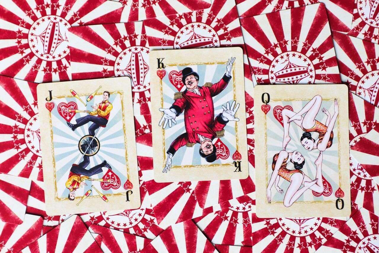 Circus Nostalgic Red Gilded Playing Cards USPCC - Image 12