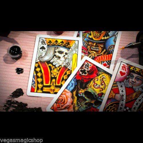 Club Tattoo Orange Bicycle Playing Cards - Image 2