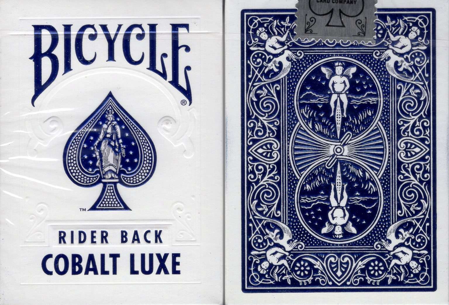 Cobalt Luxe Blue Bicycle Playing Cards